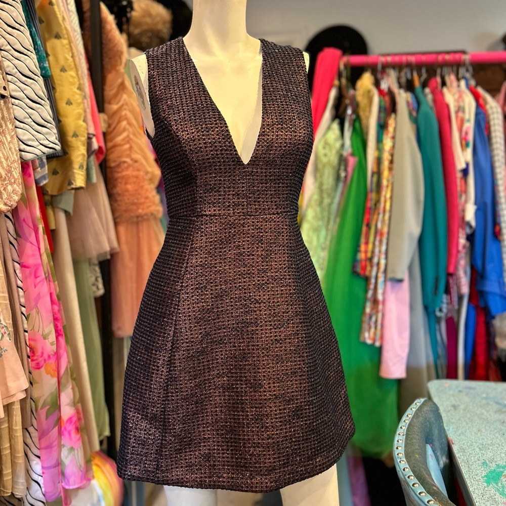 Metallic Tweed Dress